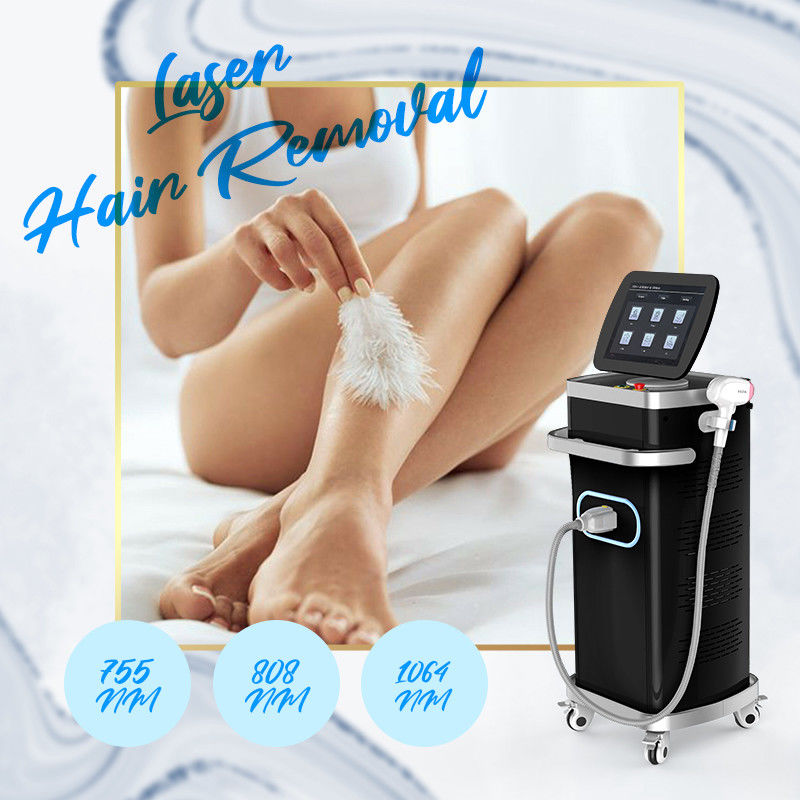 सैलून के लिए मेडिकल लेजर हेयर रिमूवल मशीन 755nm 808nm 1064nm डायोड लेजर ब्यूटी मशीन